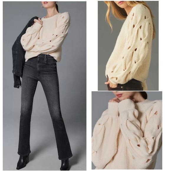 Anthropologie Caballero Cable-Sleeve Sweater - Picture 11 of 12